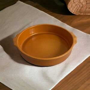 Vintage Bakeware Bretagne Ceramic Industries BCI Orange Oven Serving Dish BAKER